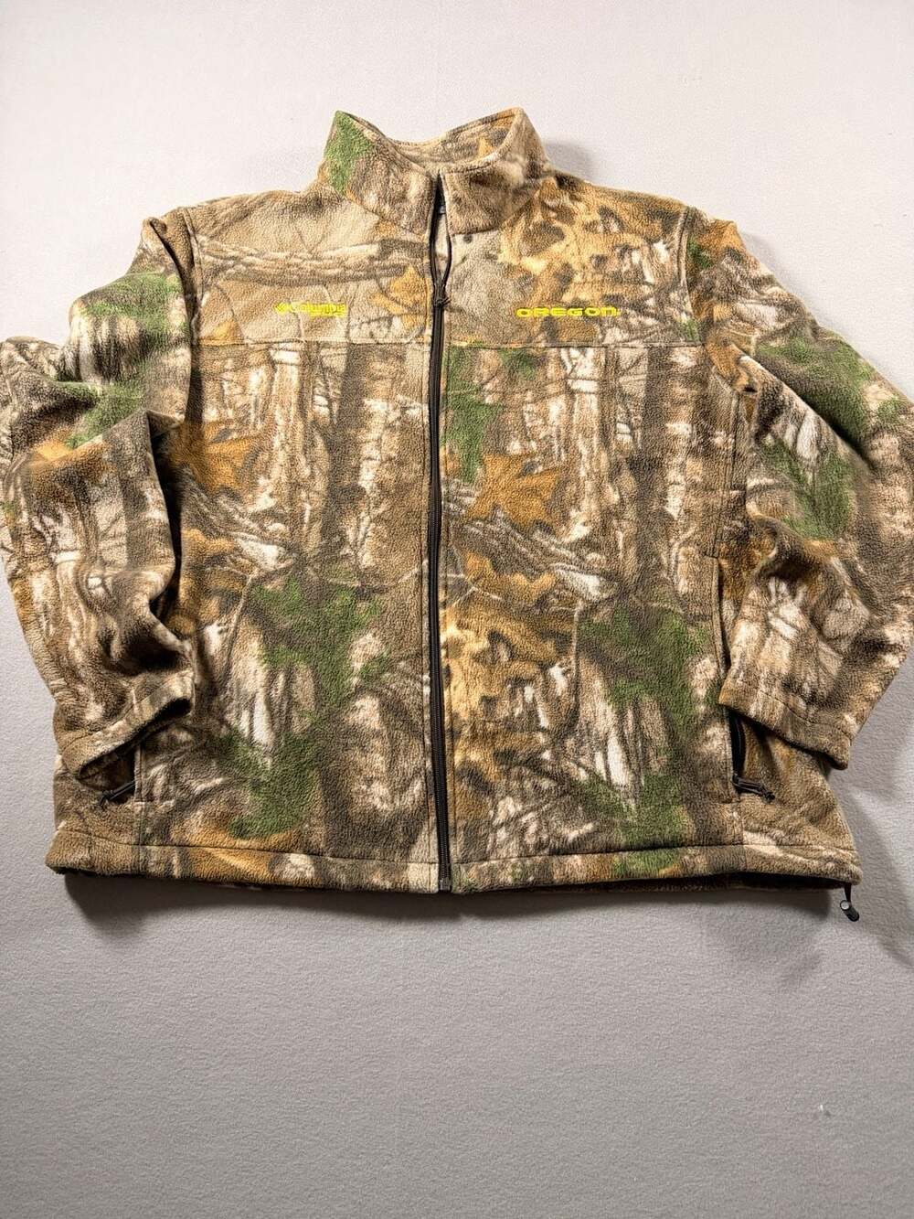 Columbia PHG Oregon Ducks Camo Fleece Full-Zip Jacket